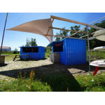 Contenedor Barra Desmontable 4×2 metros XL Azul RAL 5015 - Imagen 2