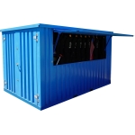 Contenedor Barra Desmontable 4×2 metros XL Azul RAL 5015 - Imagen 3