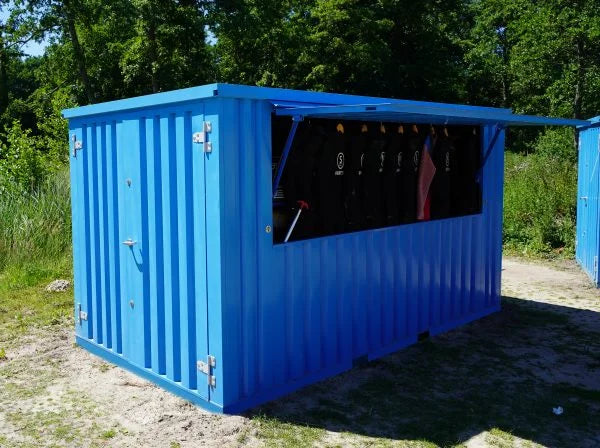 d7081a4792425fc3cc2802f0c4017a30 Contenedor Barra Desmontable 4×2 metros XL Azul RAL 5015 - Imagen 1